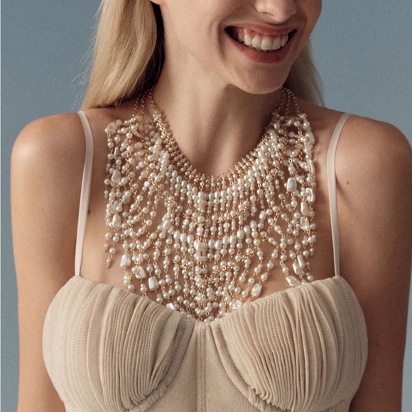 Anthropologie Layered Pearl Necklace - Picture 2 of 2